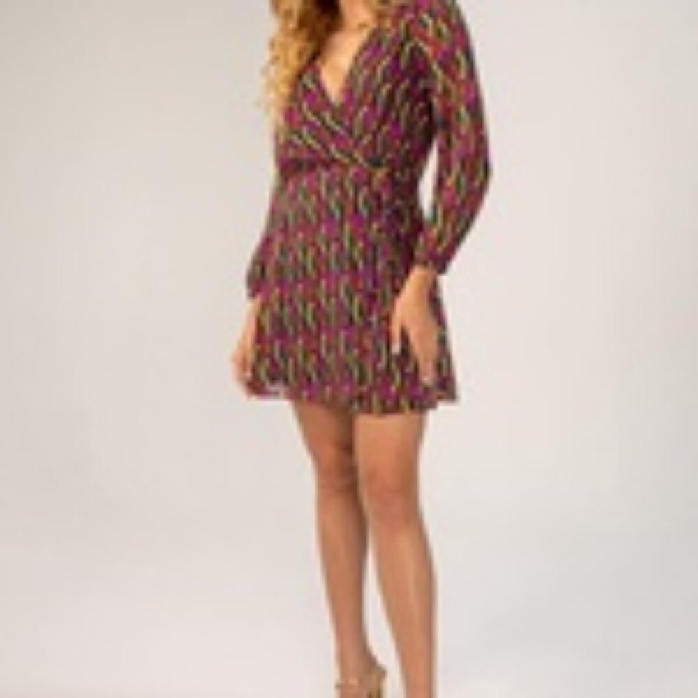 NWT!! Lavender Brown - Elina Dress-Plum/Green